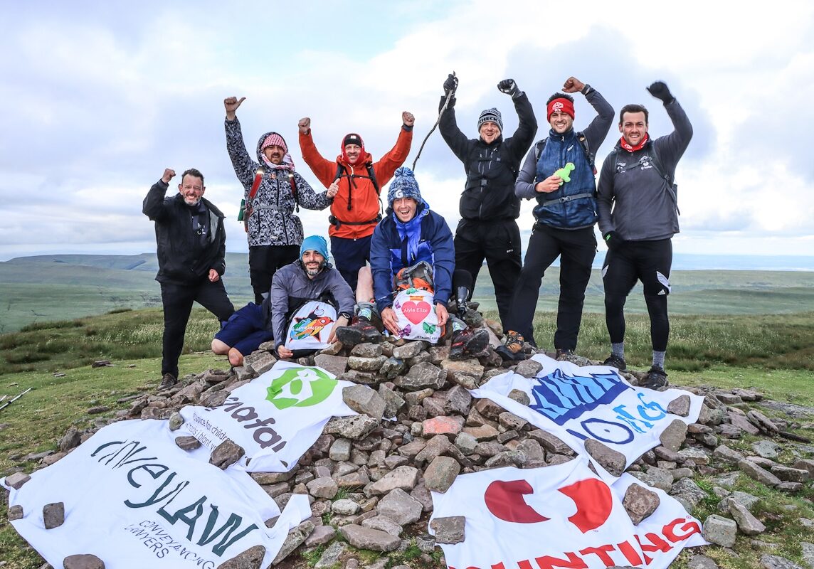 Mountains Waun Fach and Pen y Gadair Fawr in the Black Mountains. Mountains 9 and 10 on the 10nTaff Challenge for Ty Hafan