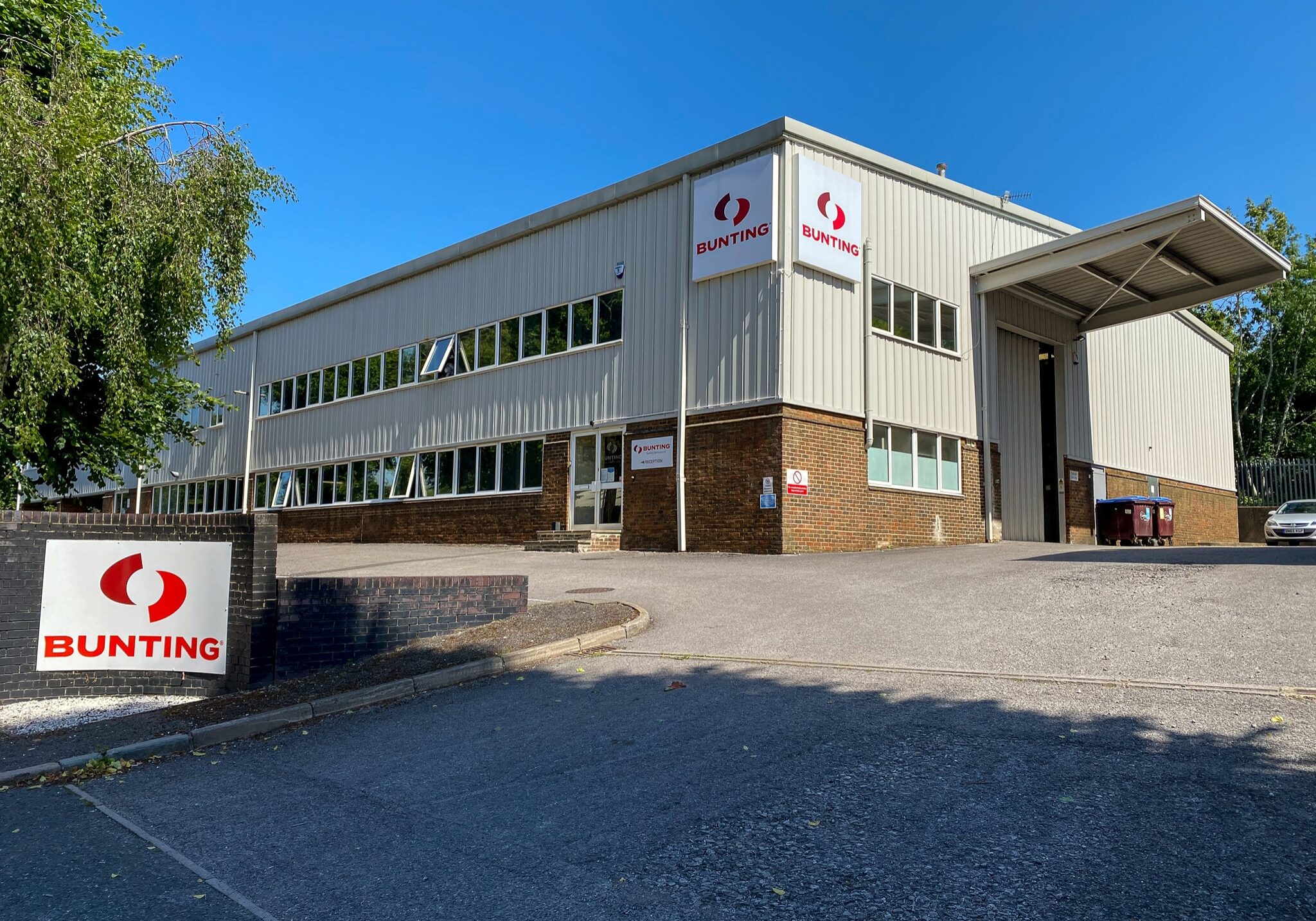 Bunting manufacturing facility at Berkhamsted